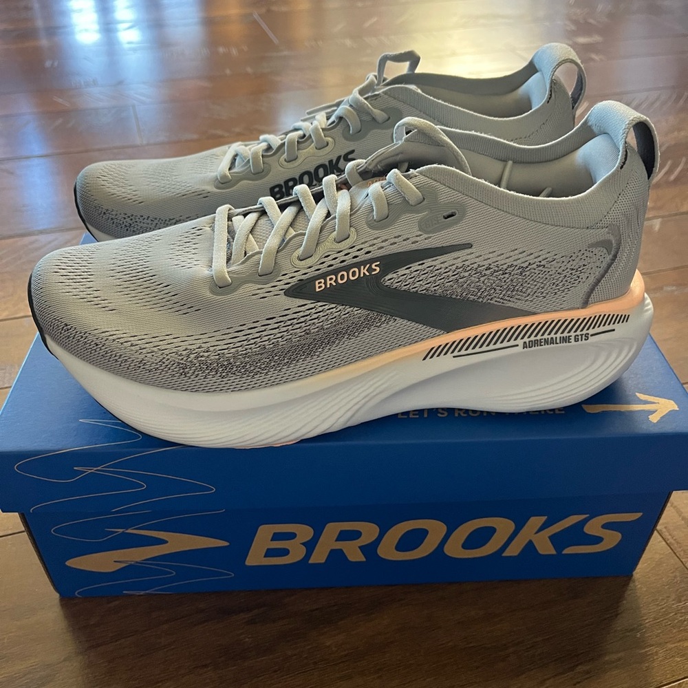 Brooks Running Shoes - Gray with Peach Accent
